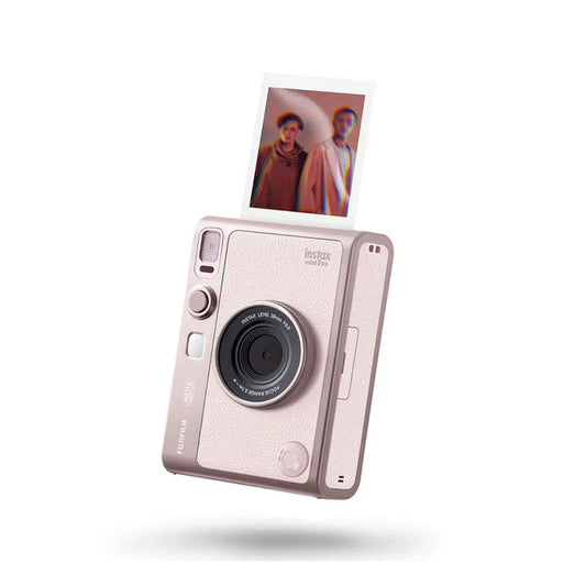 Fujifilm Instax Mini Evo Hybrid Camera Premium Edition with 20 Shots – Gentle Rose