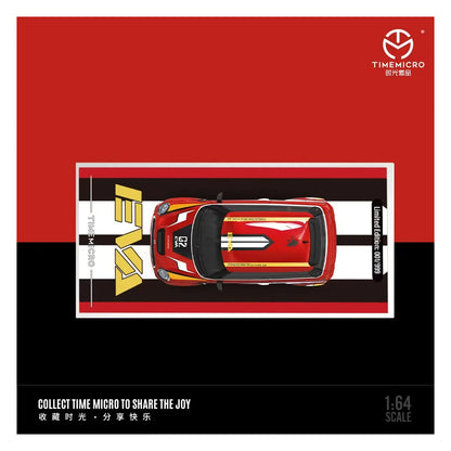 Time Micro 1:64 Mini Cooper Racing Edition Diecast Model Car with Display Base