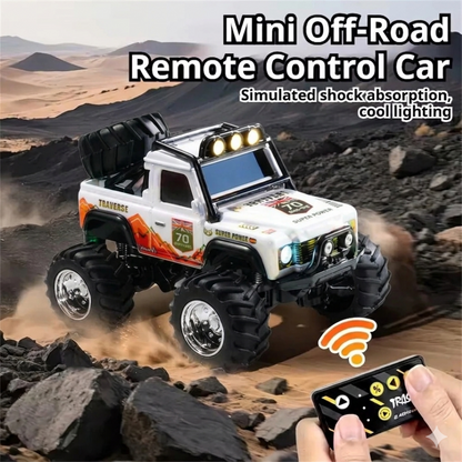 Trasped HG4-477 1:64 Mini RC Off-Road Climbing Truck – 2.4GHz Remote & App Control, LED Lights, Alloy Style Rock Crawler for Kids & Collectors