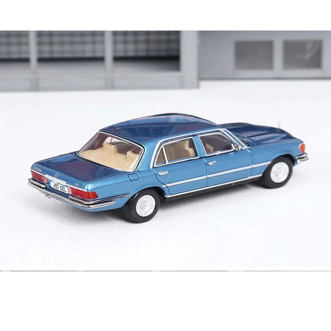 Maxwell 1:64 Gen.5 Mercedes Benz S-Class 450SEL W116 Model Diecast Alloy Car - Blue - Jaiman Toys