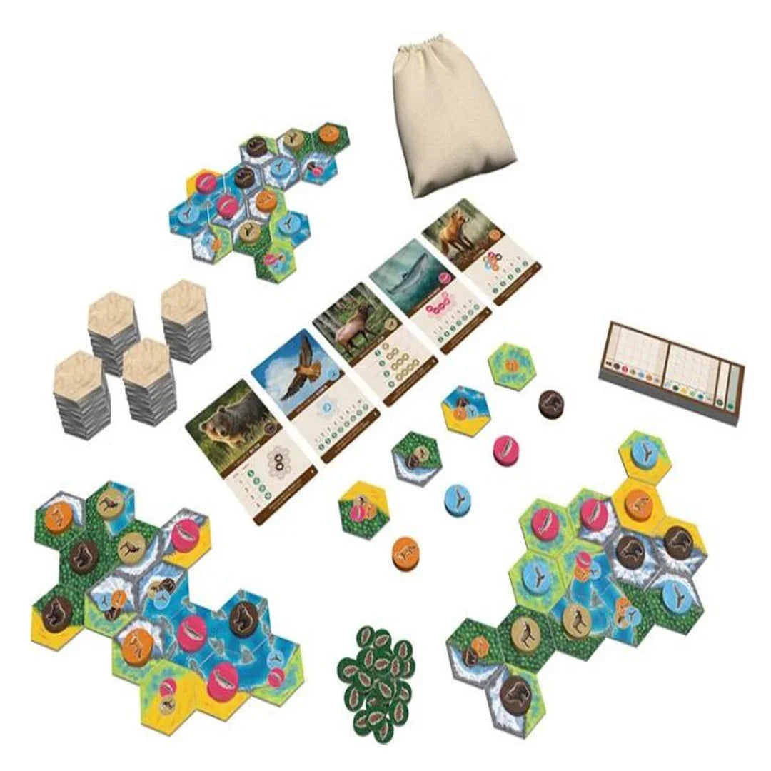 Cascadia Board Game | Nature & Strategy Puzzle Game | 1–4 Players | 30–60 Min | Ages 10+ - Jaiman Toys