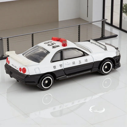 Tomica Nissan Skyline GT-R (BNR34) Patrol – Diecast Police Car Model | Collectible Miniature