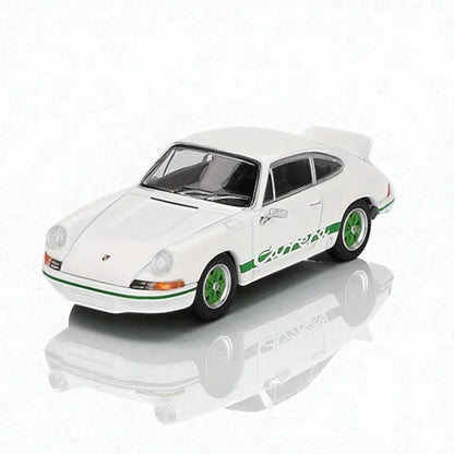 MINI GT 1:64 PORSCHE 911 CARRERA RS 2.7 GRAND PRIX WHITE/GREEN (MGT00801-R) - Jaiman Toys
