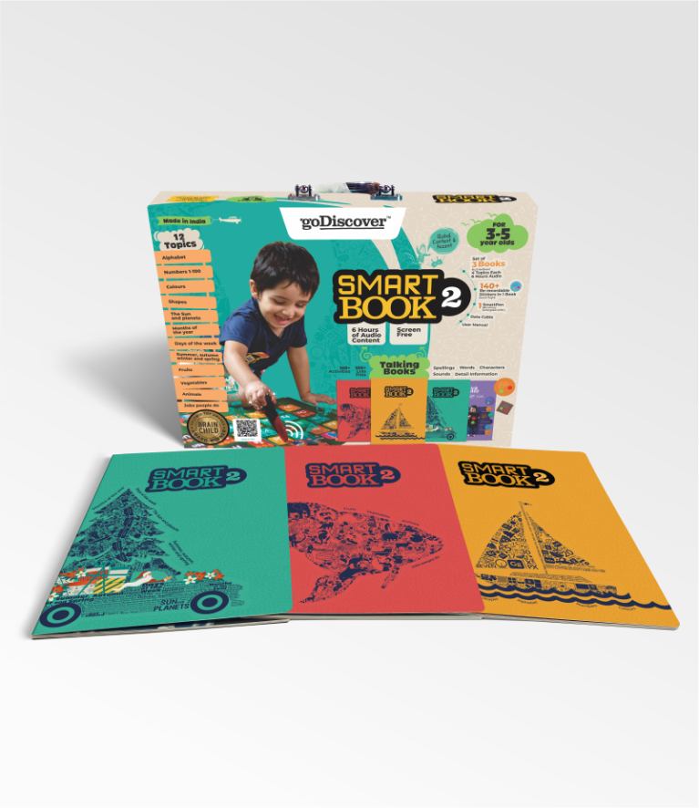 goDiscover Smart Book 2 with Talking Smart Pen | Interactive Learning Kit for Kids 3–5 Years