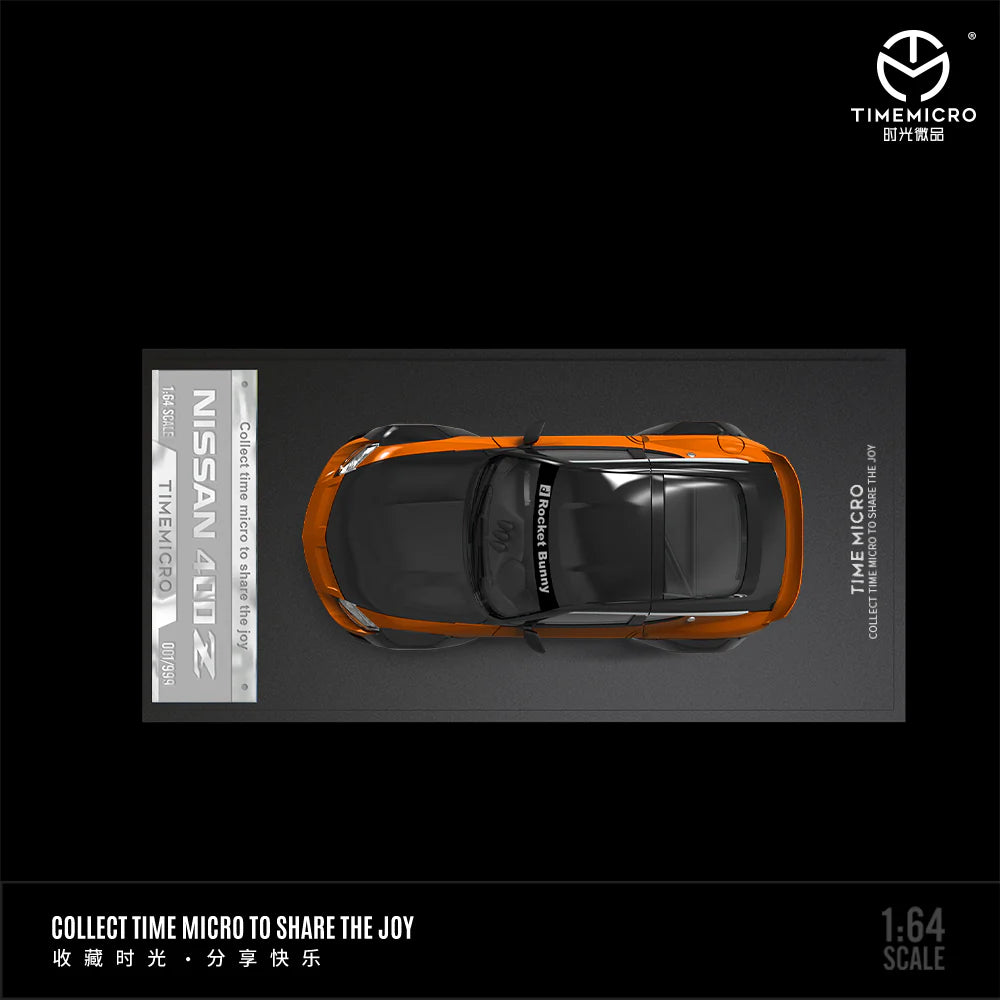 Time Micro 1:64 Nissan 400Z Metallic /Black/Orange – Rocket Bunny Pandem