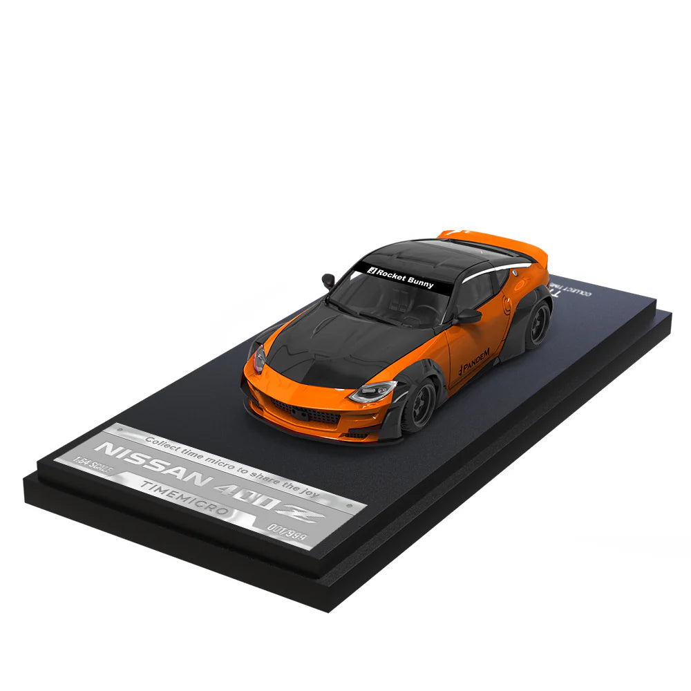 Time Micro 1:64 Nissan 400Z Metallic /Black/Orange – Rocket Bunny Pandem