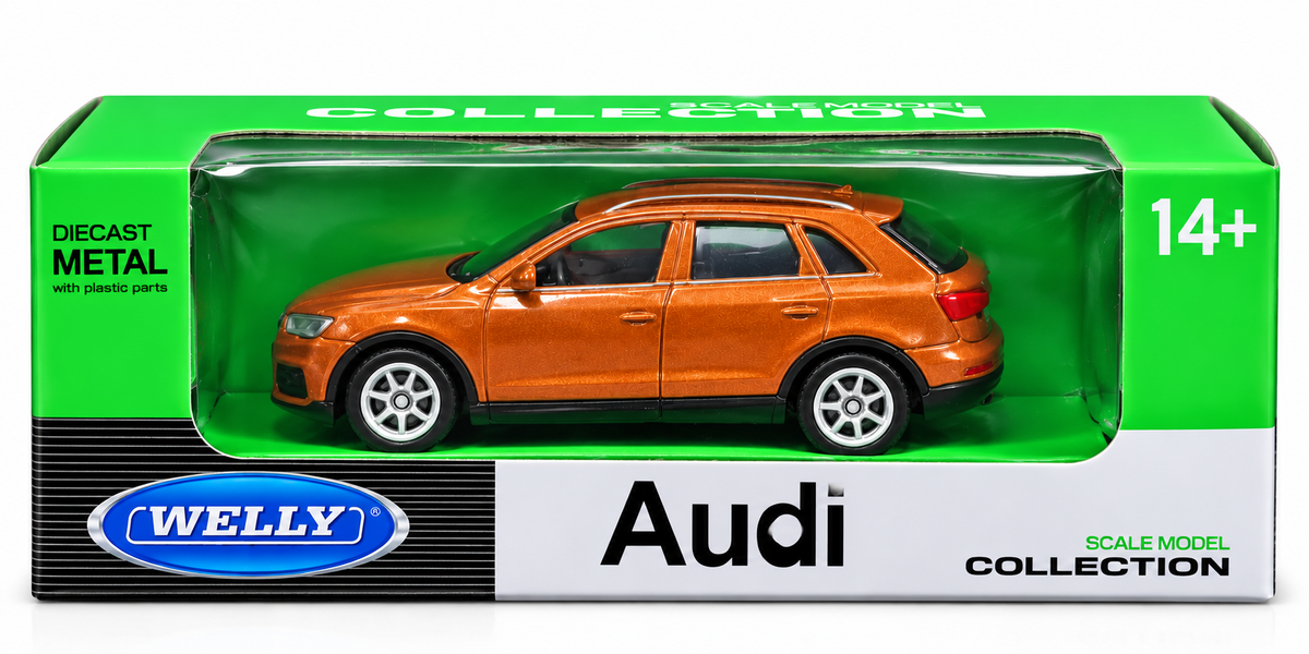 Welly 1:64 Audi 2013 Q3 Metallic Orange Die-Cast Metal Model Car