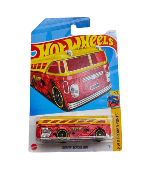 HOT WHEELS HW XTRMEME SPORTS 4/5 SURFIN SCHOOL BUS TOY BUS (RED)