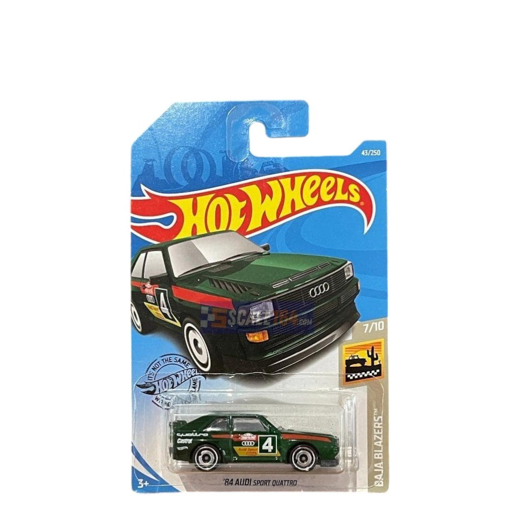 HOT WHEELS HW '84 AUDI SPORT QUATTRO GREEN 43/250, HW BAJA BLAZERS 7/10, COLLECTIBLE, DIE CAST CAR, TOY FOR KIDS  (Multicolor)