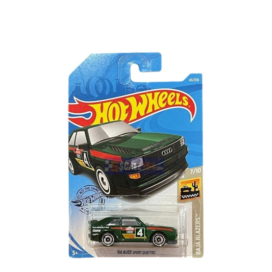 HOT WHEELS HW '84 AUDI SPORT QUATTRO GREEN 43/250, HW BAJA BLAZERS 7/10, COLLECTIBLE, DIE CAST CAR, TOY FOR KIDS  (Multicolor)