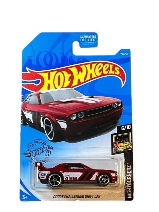 HOT WHEELS DOOGE CHALLENGER DRIFT CAR  (Red, White)