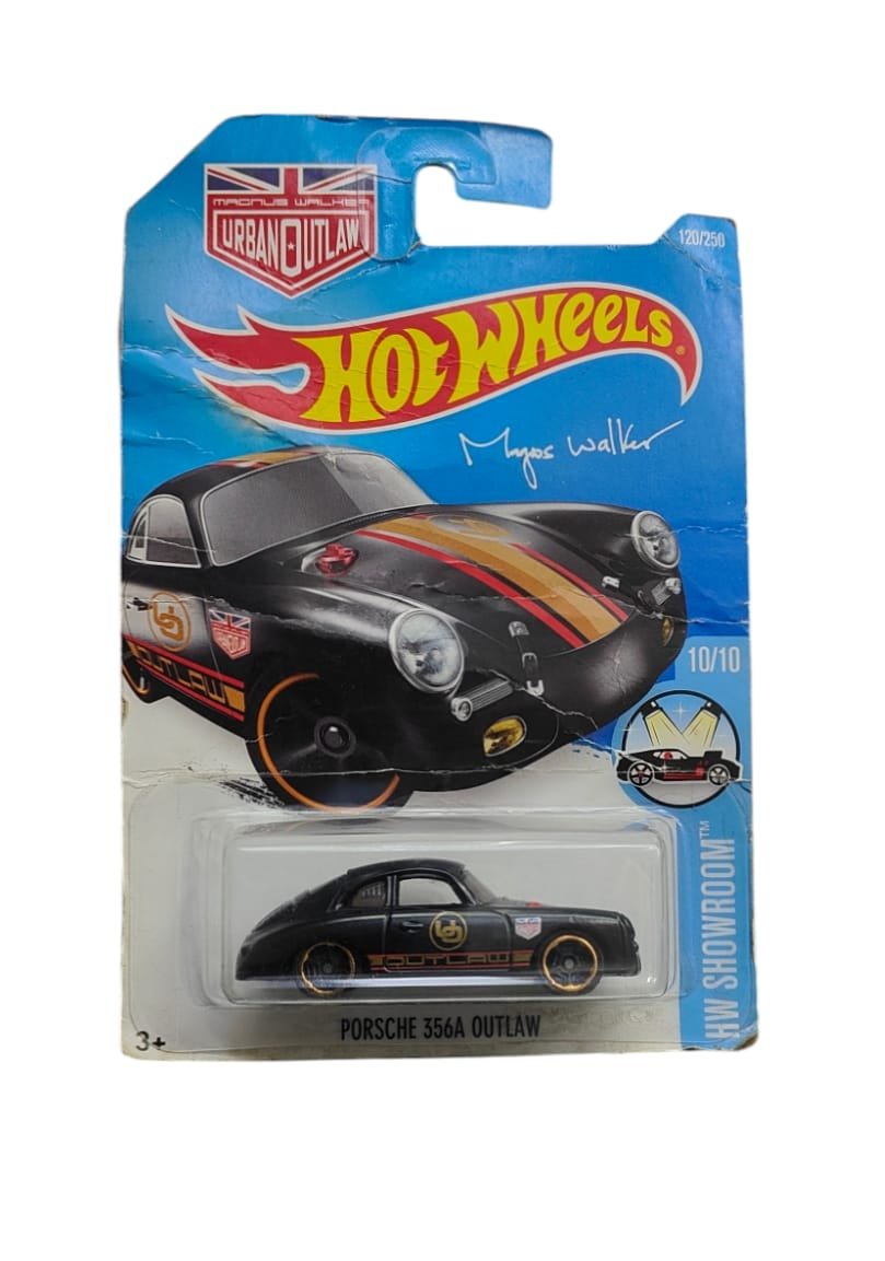 Hot Wheels Porsche 356a Outlaw 2016 HW Showroom 10/10 Matte Black       (HARD TO FIND)