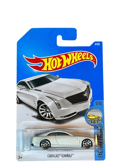 2016  Hot Wheels  #5/10 Cadillac Elmiraj White (Hard to find)