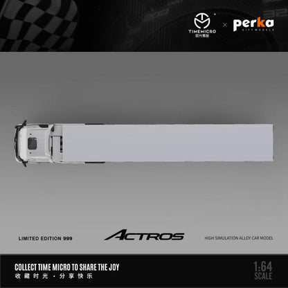 Time Micro × Perka 1:64 Mercedes-Benz Actros 1851 Container Truck | Limited Edition  | Black & Silver Variants