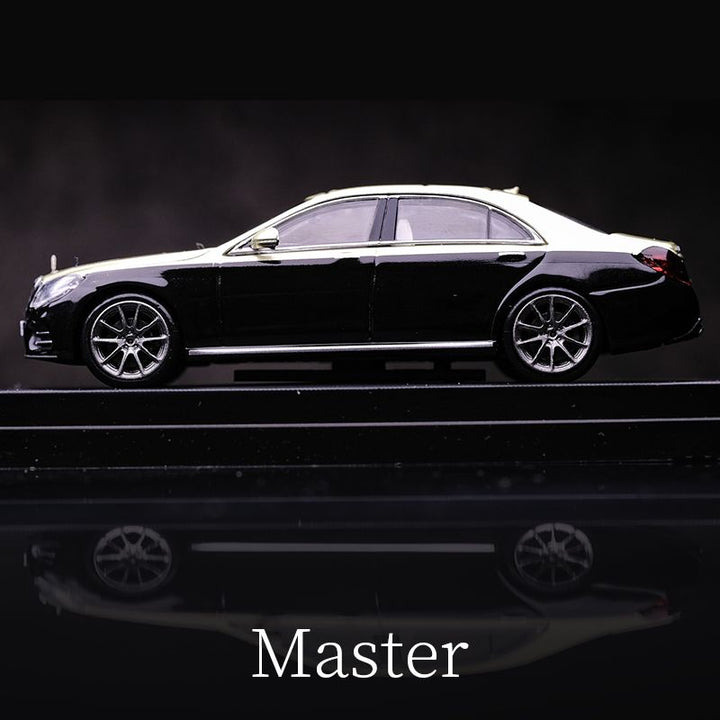 Master 1:64 Mercedes-Benz S-Class S450 (W222) Diecast Model Car – Black & Gold | Display Case