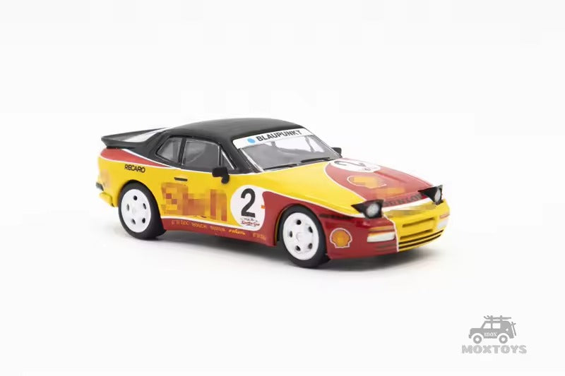 SPARKY 1/64 Diecast Porsche 944 Turbo Cup Shell Combo - Turbo Cup #2  & Adler Von Tirol (Upright headlights)?combo barcode?4894826016590?