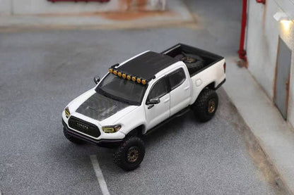 GCD 1:64 Toyota Tacoma TRD PRO — Ice Cap White with Black Roof, Limited Edition Die‑Cast Model