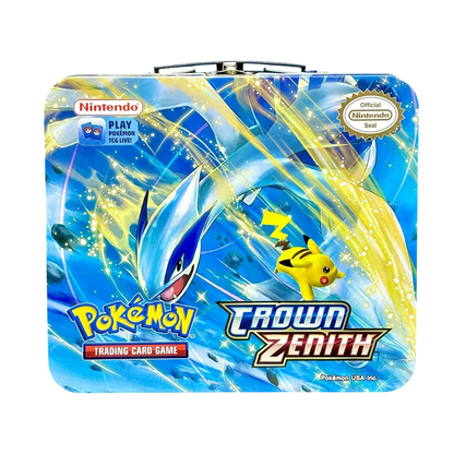 pokemon trading card game crown zenith tin Playing Cards Sword & Shield Crown Zenith Tin Box With Cards (Blue) – Jaiman Toys