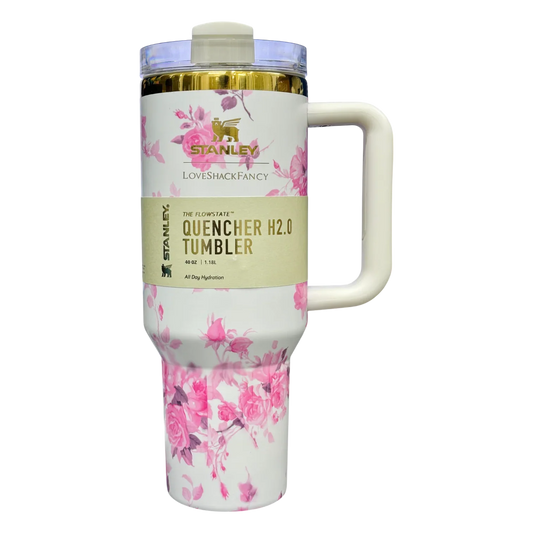 STANLEY LoveShack Fancy The Quencher H2.0 FlowState™ Tumbler | 1.18L with Straw for Water (40 oz) - Jaiman Toys