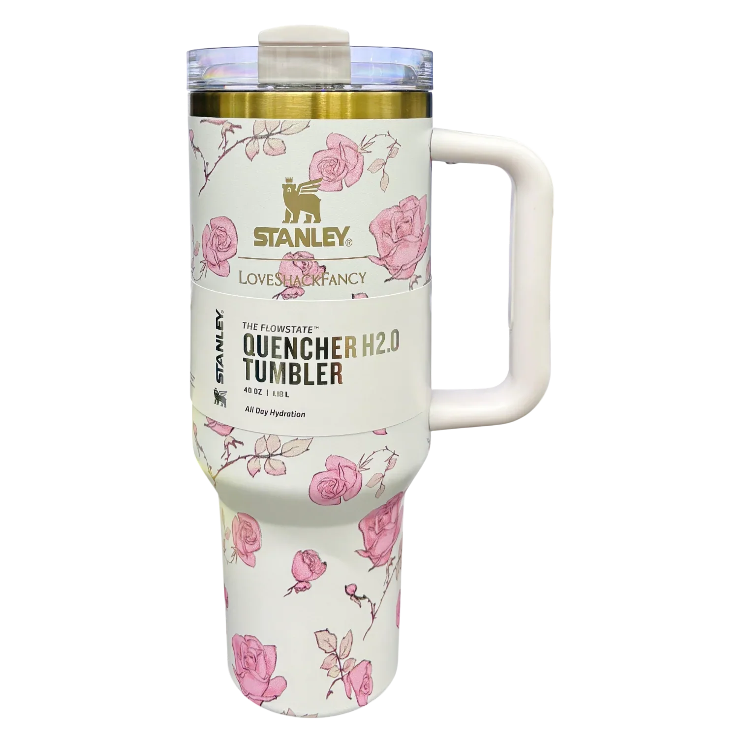 STANLEY LoveShack Fancy Quencher H2.0 FlowState Stainless Steel Vacuum Insulated Tumbler with Lid and Straw for Water, Iced Tea or Coffee (Heather, 40 oz) - Jaiman Toys