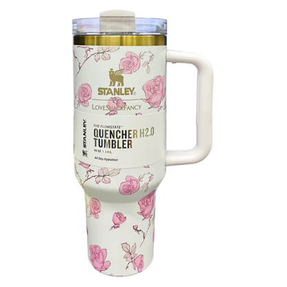 STANLEY LoveShack Fancy Quencher H2.0 FlowState Stainless Steel Vacuum Insulated Tumbler with Lid and Straw for Water, Iced Tea or Coffee (Heather, 40 oz) - Jaiman Toys