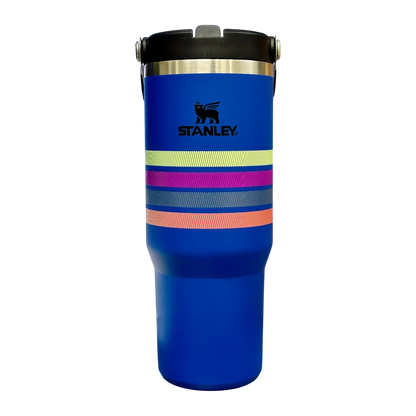 Stanley IceFlow™ Flip Straw Tumbler | 887ml (30 oz) – Dark Blue | Vacuum Insulated Stainless Steel Bottle with Flip Straw, Leak-Resistant Lid & Handle - Jaiman Toys