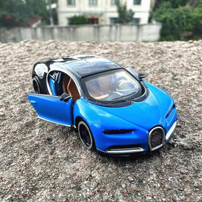 Bburago Bugatti Chiron Blue 1:64 Die-Cast Metal Model Car