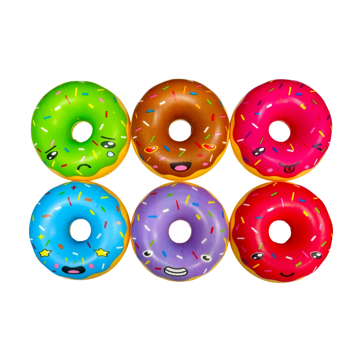 Scented Donut Foam Squishy 6 Pieces - Jaiman Toys