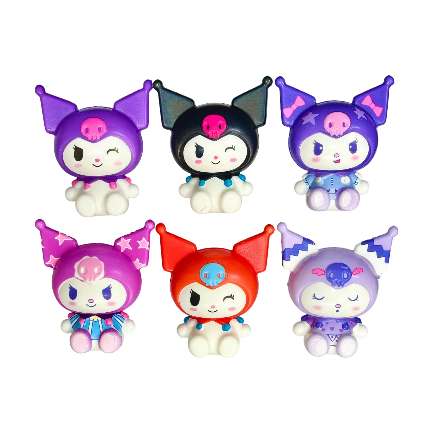 Scented Sanrio,Kuromi Foam Squishy 6 Pieces - Jaiman Toys