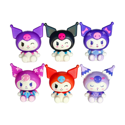 Scented Sanrio,Kuromi Foam Squishy 6 Pieces - Jaiman Toys