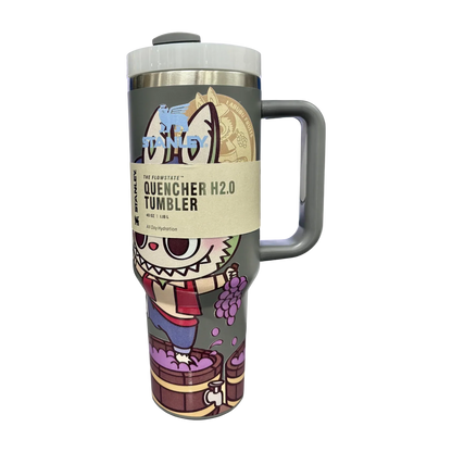 Stanley X Labubu The Quencher H2.0 FlowState™ Tumbler | 1.18L with Straw for Water (40 oz) - Jaiman Toys