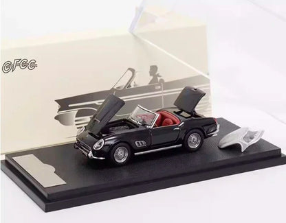 GFCC 1:64 Scale 1960 SWB Ferrari 250GT California Black Convertible Diecast Car Model - Jaiman Toys