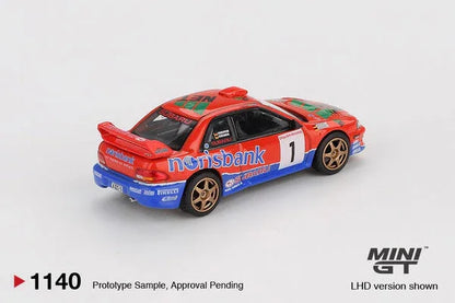 Mini GT 1:64 Subaru Impreza WRC97 #1 1999 DRM Champion Norisbank Livery Diecast Model