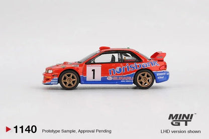 Mini GT 1:64 Subaru Impreza WRC97 #1 1999 DRM Champion Norisbank Livery Diecast Model