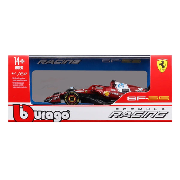 Official Bburago 1:64 Ferrari SF-25 No. 16 Charles Leclerc 2025 Australian Grand Prix F1 Formula Racing Diecast Scale Model Car for Collectors