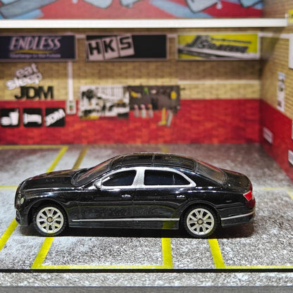 CCA 1:70 Bentley Flying Spur Hybrid L04-01 Die-Cast Model Car | Black Luxury Sedan with Detailed Interior, Silver Wheels & Metal Base | Premium Collectible Miniature
