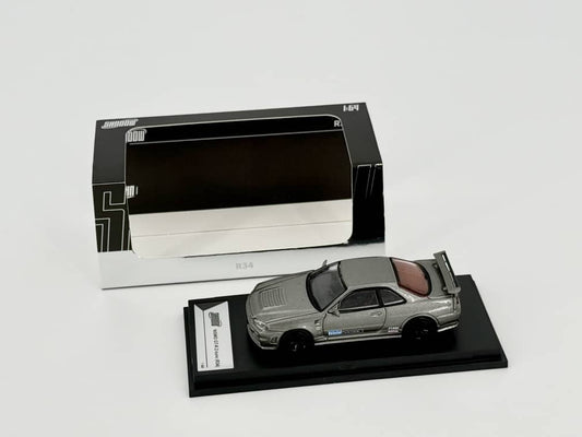Shadow 1:64 Nissan Skyline GT-R R34 Z-Tune Gun Grey Diecast Model Car | No. 236 Premium Collectible