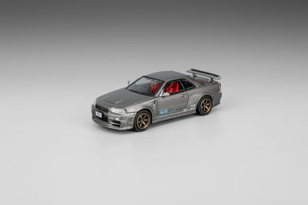 Shadow 1:64 Nissan Skyline GT-R R34 Z-Tune Gun Grey Diecast Model Car | No. 236 Premium Collectible