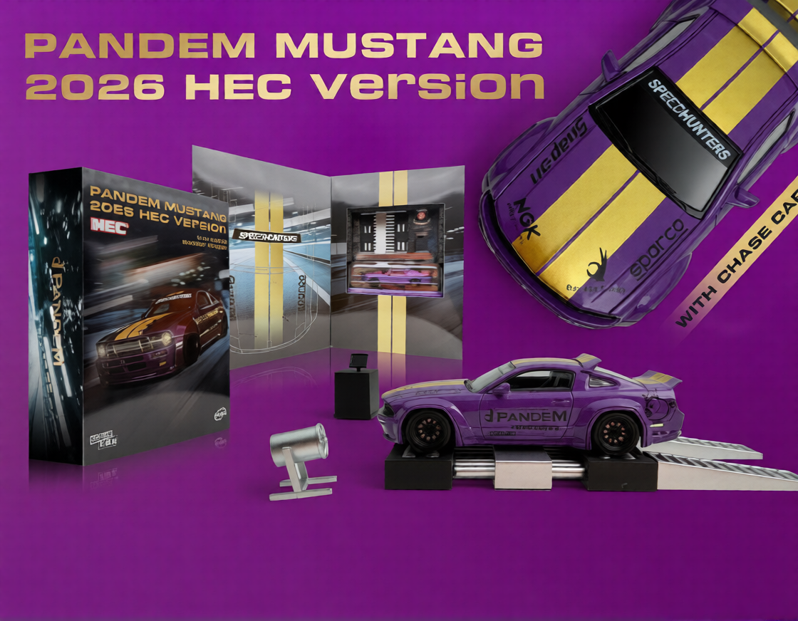 Model 1:64 Diecast Model Car – PANDEM MUSTANG (HEC 2026) Premium Collectible