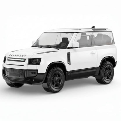 RASTAR 1:24 Scale Land Rover Defender 90 Diecast Model Car – White SUV | Premium Metal Collectible with Opening Doors