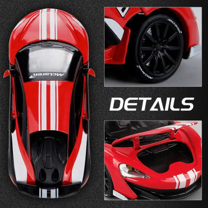 RMZ Hobby 1:32 Mclaren 600LT Diecast Car Model -Red With Openable doors ,Sound & Light-(664994)