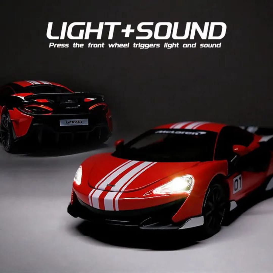 RMZ Hobby 1:32 Mclaren 600LT Diecast Car Model -Red With Openable doors ,Sound & Light-(664994)