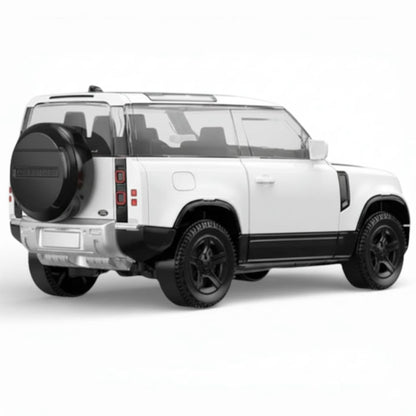 RASTAR 1:24 Scale Land Rover Defender 90 Diecast Model Car – White SUV | Premium Metal Collectible with Opening Doors