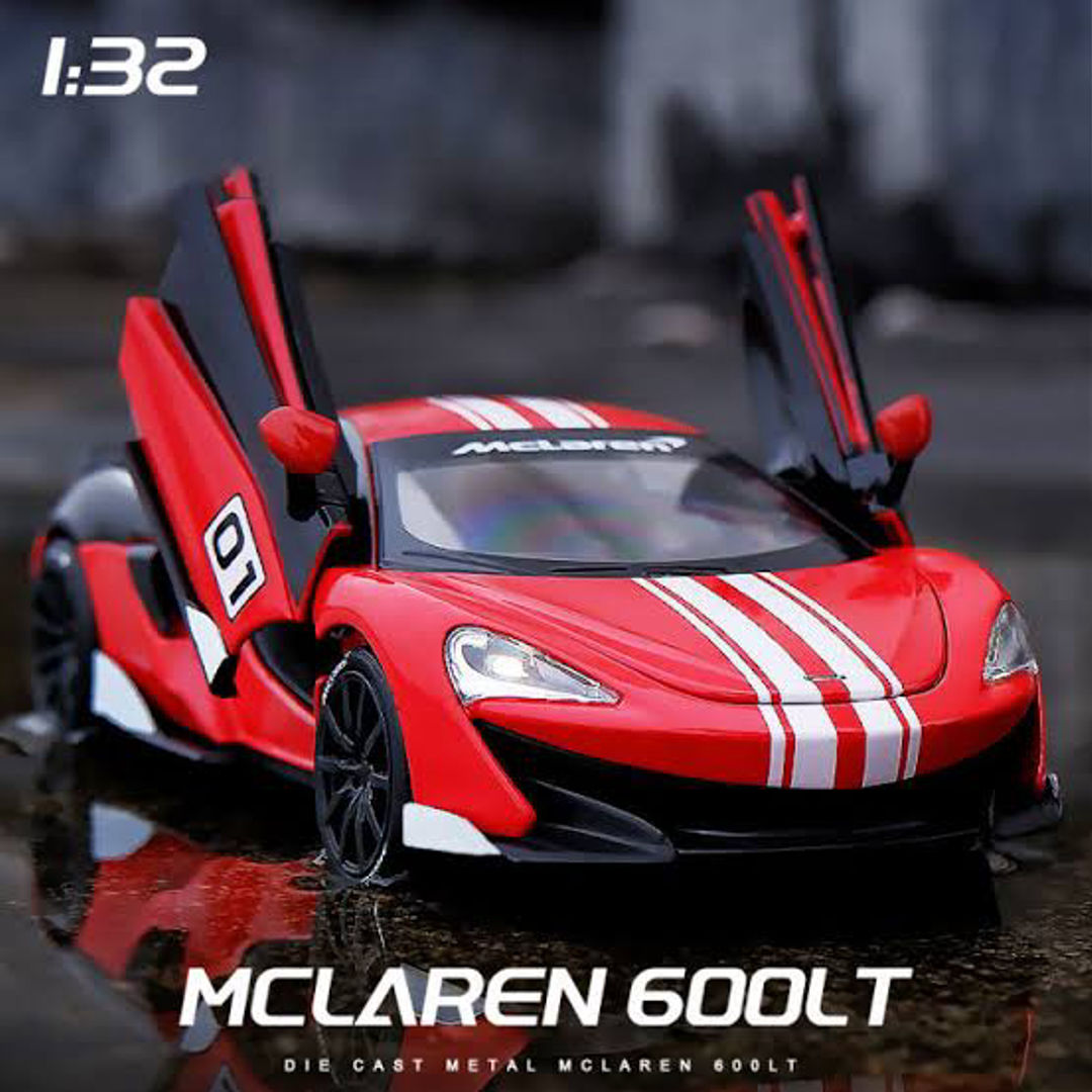 RMZ Hobby 1:32 Mclaren 600LT Diecast Car Model -Red With Openable doors ,Sound & Light-(664994)