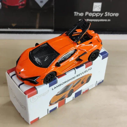Bburago Lamborghini Revuelto Orange 1:64 Die-Cast Scale Model Car Jaiman Toys Bburago Lamborghini Revuelto Orange 1:64 Die-Cast Scale Model Car Jaiman Toys