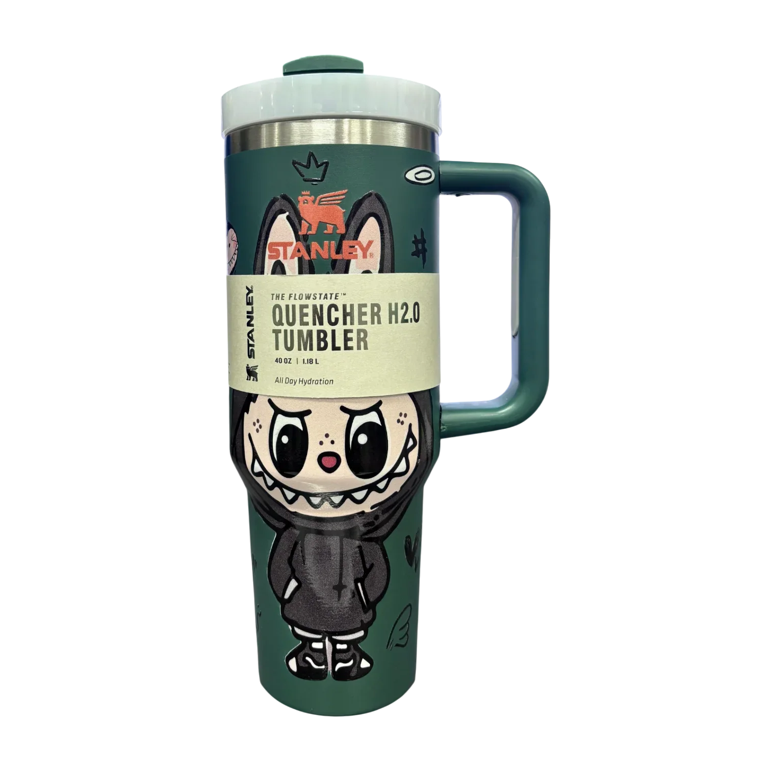 Stanley X Labubu The Quencher H2.0 FlowState™ Tumbler | 1.18L with Straw for Water (40 oz) - Jaiman Toys