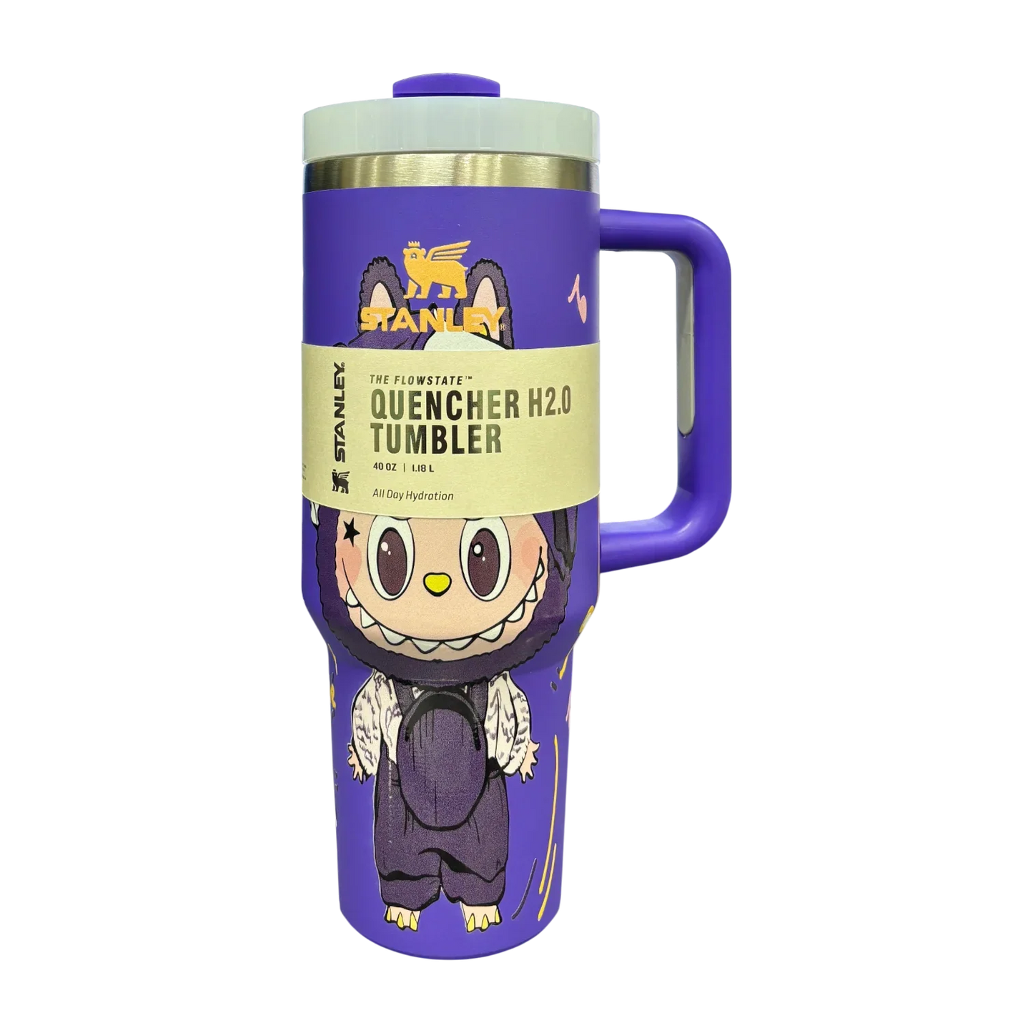 Stanley X Labubu The Quencher H2.0 FlowState™ Tumbler | 1.18L with Straw for Water (40 oz) - Jaiman Toys