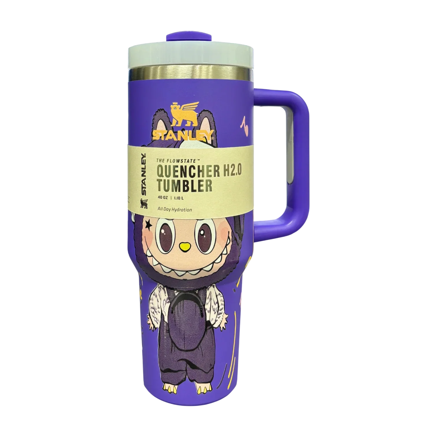 Stanley X Labubu The Quencher H2.0 FlowState™ Tumbler | 1.18L with Straw for Water (40 oz) - Jaiman Toys