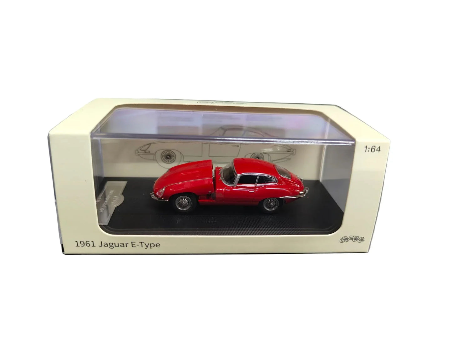 1/64 GFCC 1961 Jaguar E-Type Red Diecast Car Model - Jaiman Toys
