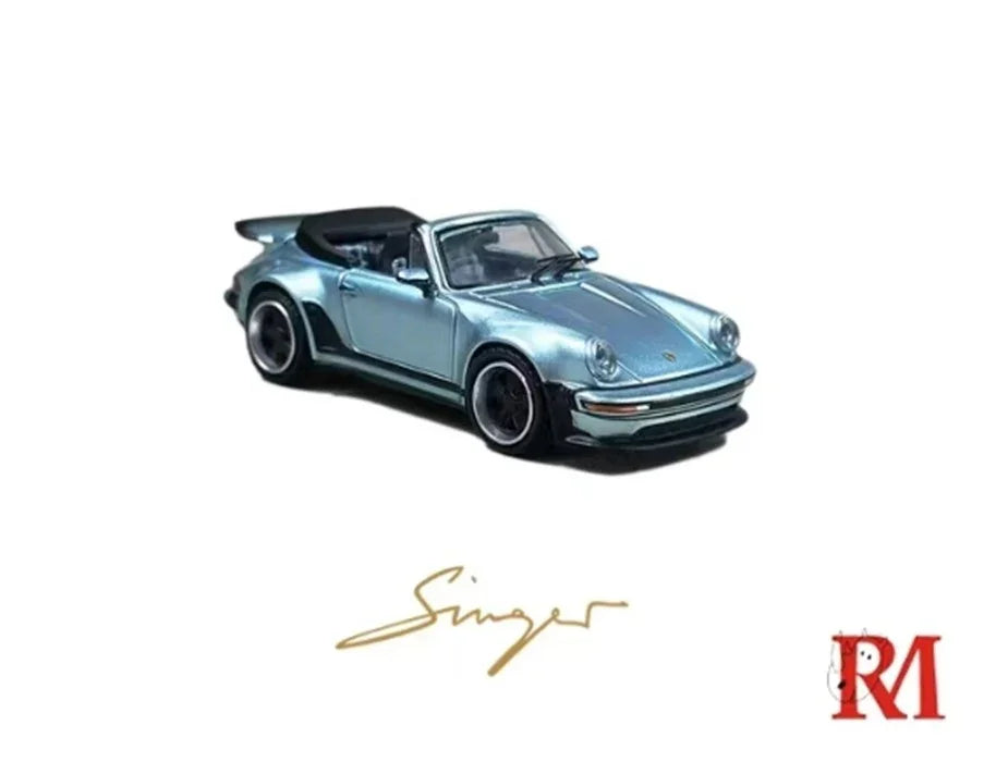 Rhino Model 1:64 Scale Singer 930 Turbo Study Cabriolet Convertible – Ice Blue Diecast Car Model - Jaiman Toys